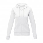 Sudadera de capucha de algodón mujer 240 g/m2 Elevate Essentials color blanco segunda vista frontal