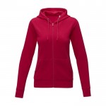 Sudadera de capucha de algodón mujer 240 g/m2 Elevate Essentials color rojo segunda vista frontal