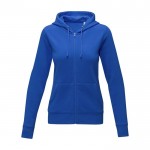 Sudadera de capucha de algodón mujer 240 g/m2 Elevate Essentials color azul segunda vista frontal