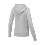 Sudadera de capucha de algodón mujer 240 g/m2 Elevate Essentials color gris claro tercera vista trasera