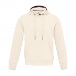 Sudadera unisex con tejido de punto y capucha 300 g/m2 Elevate Life color arena segunda vista frontal