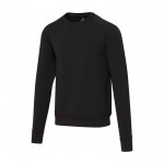 Jersey unisex de cuello redondo con tejido interlock 350 g/m2 Elevate Life color negro