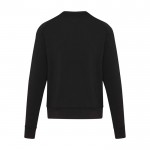 Jersey unisex de cuello redondo con tejido interlock 350 g/m2 Elevate Life color negro segunda vista trasera