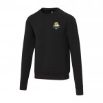 Jersey unisex de cuello redondo con tejido interlock 350 g/m2 Elevate Life color negro vista impresión serigrafía