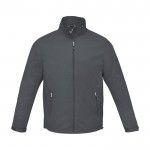 Chaqueta de hombre de nylon 320T y poliéster 60 g/m2 Elevate Life color gris oscuro segunda vista frontal