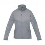 Chaqueta de mujer de nylon 320T y poliéster 60 g/m2 Elevate Life color gris segunda vista frontal