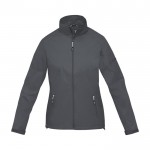 Chaqueta de mujer de nylon 320T y poliéster 60 g/m2 Elevate Life color gris oscuro segunda vista frontal