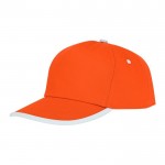 Gorra de 5 paneles y algodón 175 g/m2 color naranja