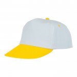 Gorra bicolor de algodón 175 g/m2 color amarillo