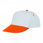 Gorra bicolor de algodón 175 g/m2 color naranja