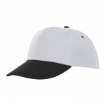 Gorra bicolor de algodón 175 g/m2 color negro