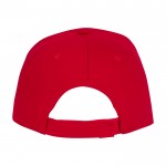 Gorra tipo sándwich de algodón con 5 paneles de 175 g/m2 color rojo segunda vista trasera