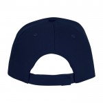 Gorra tipo sándwich de algodón con 5 paneles de 175 g/m2 color azul marino segunda vista trasera