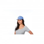 Gorra tipo sándwich de algodón con 5 paneles de 175 g/m2 color gris topo imagen de estilo de vida 2