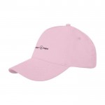 Gorras promocionales algodón 260 g/m2 color rosa claro