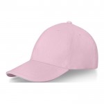 Gorra de 6 paneles y algodón 260 g/m2 color rosa claro