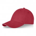 Gorras publicitarias de 6 paneles y algodón 260 g/m2 color rojo