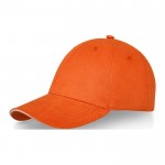 Gorra de 6 paneles y algodón 260 g/m2 color naranja