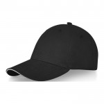 Gorra de 6 paneles y algodón 260 g/m2 color negro