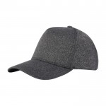 Gorra elástica de cinco paneles gris oscuro