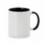 Taza de cerámica con asa e interior en color 350ml Sublim Color color negro primera vista