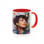 Taza de cerámica con asa e interior en color 350ml Sublim Color color rojo sexta vista