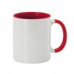 Taza de cerámica con asa e interior en color 350ml Sublim Color color rojo primera vista