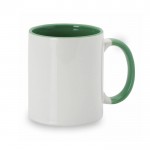 Taza de cerámica con asa e interior en color 350ml Sublim Color color verde primera vista
