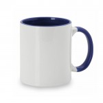 Taza de cerámica con asa e interior en color 350ml Sublim Color color azul primera vista
