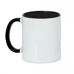 Taza de cerámica con asa e interior en color 350ml Sublim Color color negro
