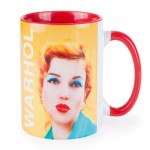 Taza de cerámica con asa e interior en color 350ml Sublim Color color rojo
