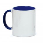 Taza de cerámica con asa e interior en color 350ml Sublim Color color azul