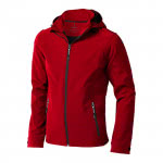 Chaqueta softshell impermeable y transpirable color rojo