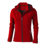 Chaqueta softshell con logo mujer 300 g/m2 color rojo