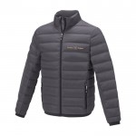 Chaqueta de plumón para hombre en poliéster 164 g/m2 Elevate Life color gris oscuro vista impresión transfer