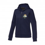 Chaqueta de poliéster deportiva para mujer 245 g/m2 Elevate Life color azul marino vista impresión serigrafía