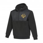 Chaqueta sherpa de poliéster reciclado unisex Elevate NXT vista impresión serigrafía