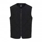 Chaleco unisex de nailon reciclado con efecto texturizado 110 g/m2 Elevate NXT color negro segunda vista frontal