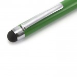 Bolígrafo corporativo acabado anillado color verde tercera vista