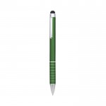 Bolígrafo corporativo acabado anillado color verde vista principal