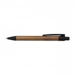 Bolígrafo de bambú con detalles a color color negro segunda vista