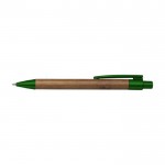 Bolígrafo de bambú con detalles a color color verde oscuro segunda vista