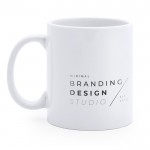 Taza de cerámica perfecta para personalización de 370ml color blanco vista detalle 2