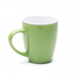 Taza de cerámica esmaltada a color en varios colores 300ml color naranja primera vista de uso