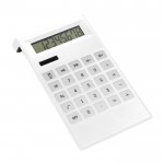 Calculadora de plástico de 8 dígitos con teclas antideslizantes color blanco primera vista
