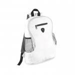 Mochila con diversos compartimentos color blanco