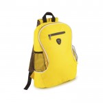 Mochila con diversos compartimentos color amarillo