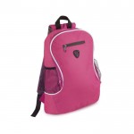 Mochila con diversos compartimentos color fucsia