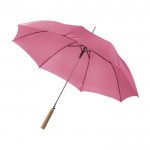 Paraguas automático de poliéster 190T color rosa tercera vista