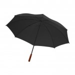 Paraguas manual con mango de madera color negro tercera vista